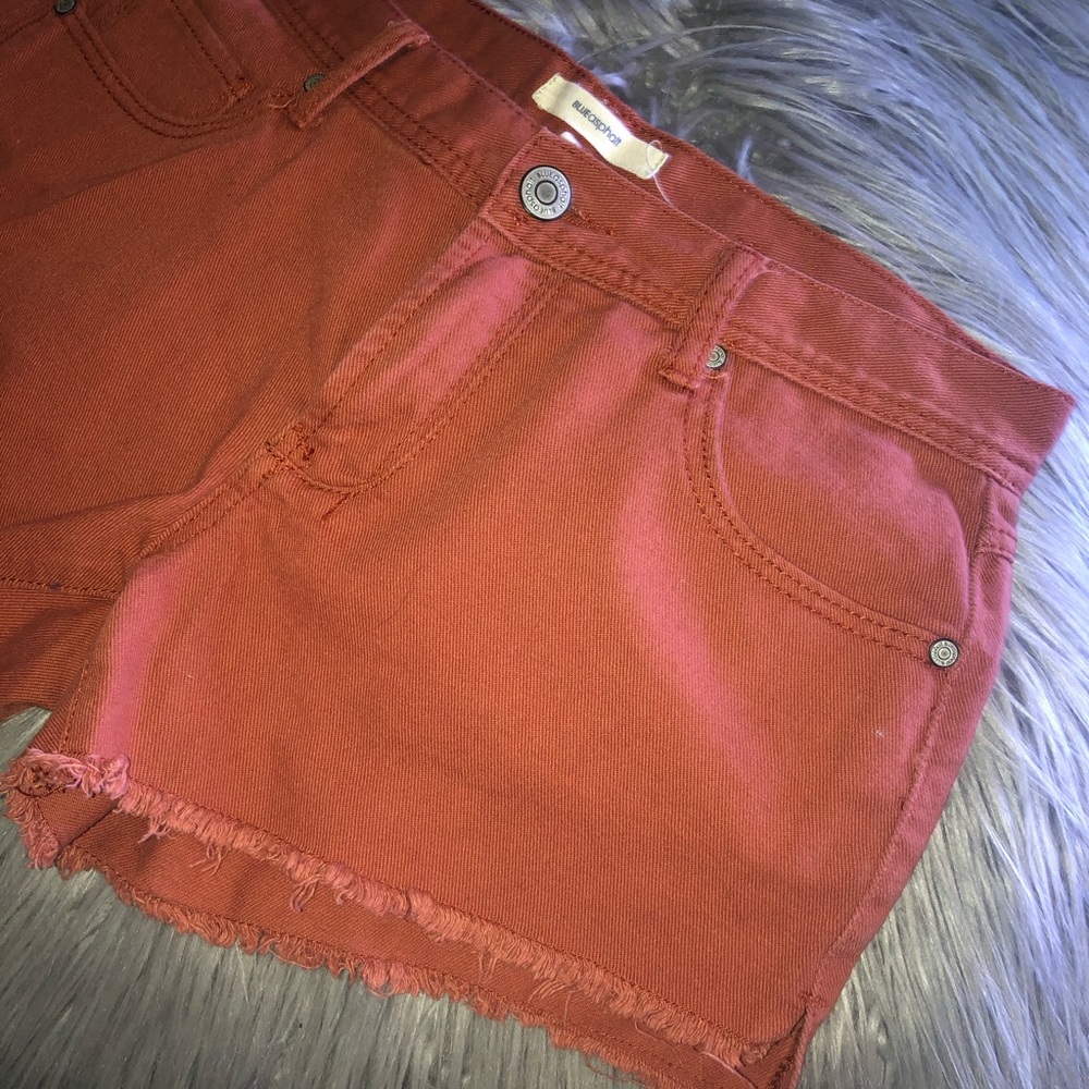 Burnt Orange Denim Shorts